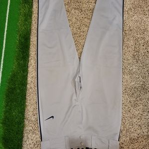 Mens Grey dry fit nike baseball pants med
